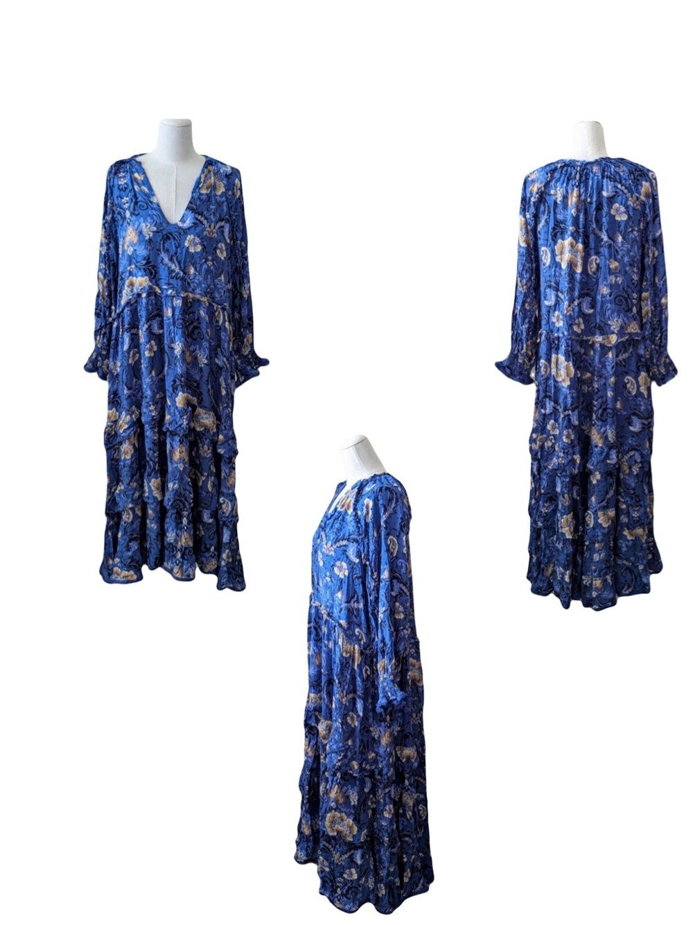 Breathtaking Spell & the Gypsy Collective Blue Aurora Boho Festival Maxi Dress - Picture 7 of 14